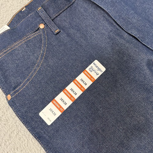 NWT Wrangler Men's Cowboy Cut® Original Fit Prewashed Indigo Jeans 13MWZPW 36x38 - Picture 5 of 14