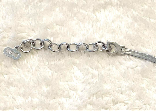 Christian Dior Vintage CD Charm Choker Necklace Bow Silver Plated Jewelry - Picture 6 of 9