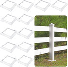 6 X 6 Inches Vinyl Post Sleeve Adjustable Vinyl Post Skirt White Base Porch Colu