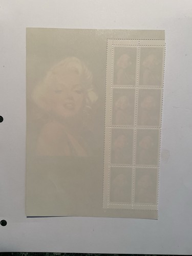 1995 US Stamps Sc 2967 Side PB 8, Marilyn Monroe 32c MNH OG - Picture 2 of 2