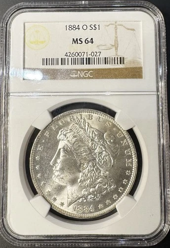 1884-O Morgan Silver Dollar NGC MS64 S$1 New Orleans Minted No Reserve