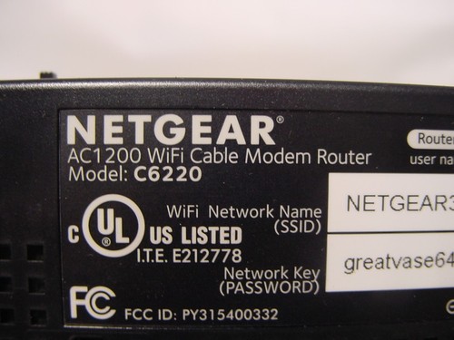 NETGEAR AC1200 KABEL WIFI MODEM ROUTER C6220 - BEZ KABLA ZASILAJĄCEGO W ZESTAWIE - Zdjęcie 4 z 4