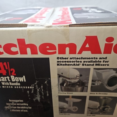 (NUEVO) KitchenAid K45SBWH Cuenco mezclador pulido de 4,5 cuartos con mango - Imagen 6 de 11