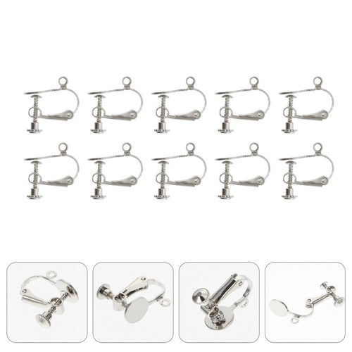 10 Pcs Jewelry Finding Earring Components Clip Converters Earrings - Picture 9 of 17