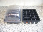 100 HALF SIZE SEED TRAYS & 100 CLEAR PROPAGATOR TOPS & 100 X 20 CELL TRAYS