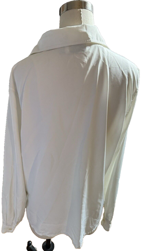 Top túnica Cathy Che mujer poliéster bordado/estrás crema talla 12 busto 41 - Imagen 3 de 3