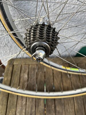 Shimano dura ace hubs Mavic mach 2 tubular rims, retro