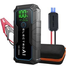Car Jump Starter 2000A Portable Battery Booster Power Bank Charger LCD Display