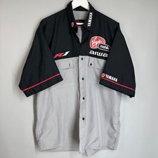 VINTAGE YAMAHA TEAM VIRGIN MOBILE BUTTON-DOWN SHIRT MOTO RACING SIZE XL