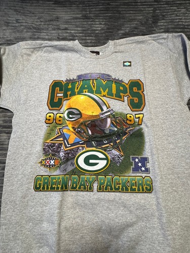 Vintage New Starter Green Bay Packers Sweatshirt NFC Champion Large NFL 1997 - Picture 4 of 10