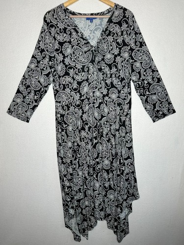 Apt 9 schwarz-weißes Kleid Damen Größe XXL