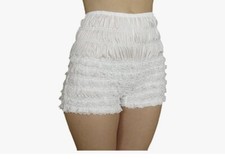 Petipants - Shirt Ext. White, 2x, Modes Square Dance Lace Bloomers