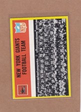 1967 PHILADELPHIA FOOTBALL NEW YORK GIANTS TEAM #109 EX+ *A18838
