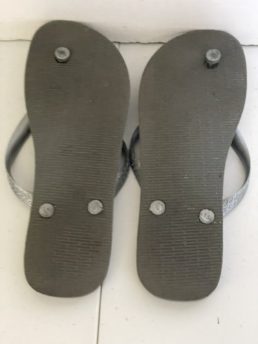 HAVAINAS mens silver flip flops size 41/42 - Picture 5 of 5