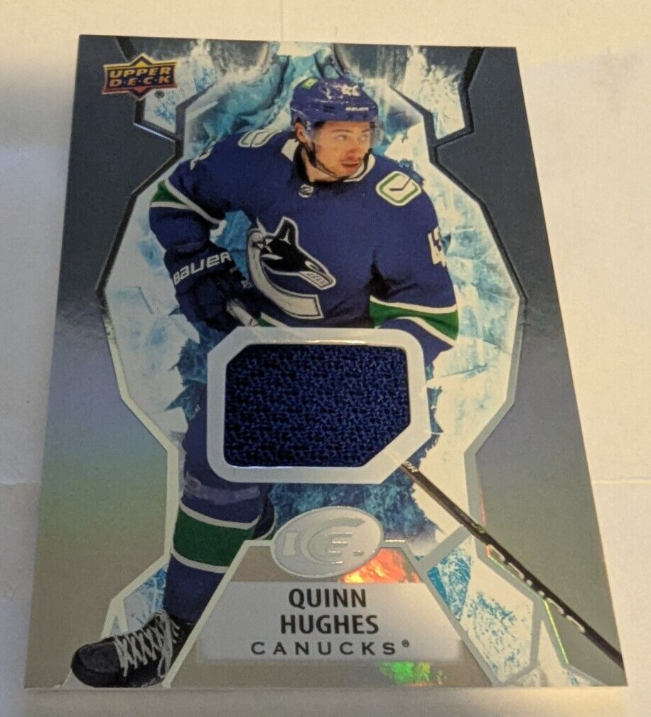 2021-22 Upper Deck  Ice Quinn Hughes Game Used Jersey #17