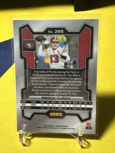 2023 Prizm Brock Purdy Basiskarte #266 San Francisco 49ers - Bild 2 von 2