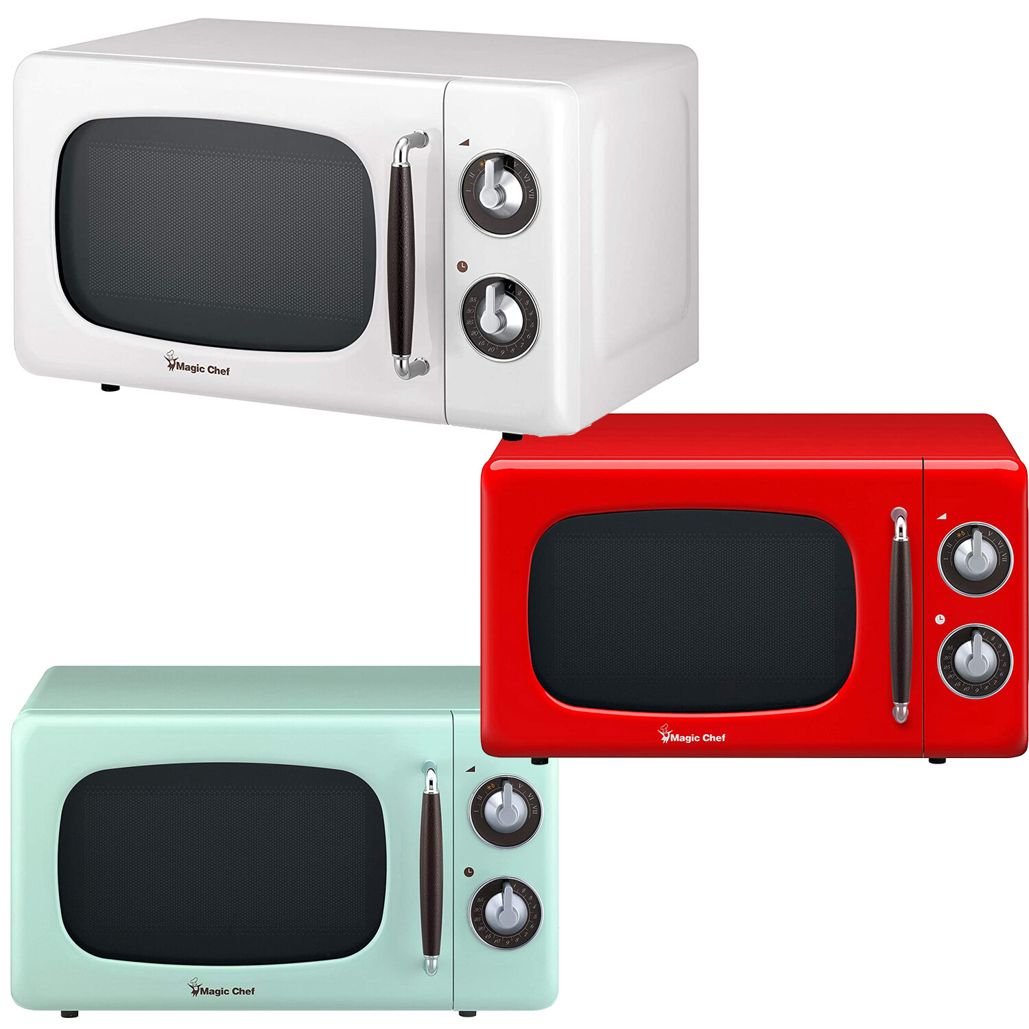 Magic Chef 0.7-Cu. Ft. 700W Retro Countertop Microwave Oven in Mint Green -  Bed Bath & Beyond - 28764471