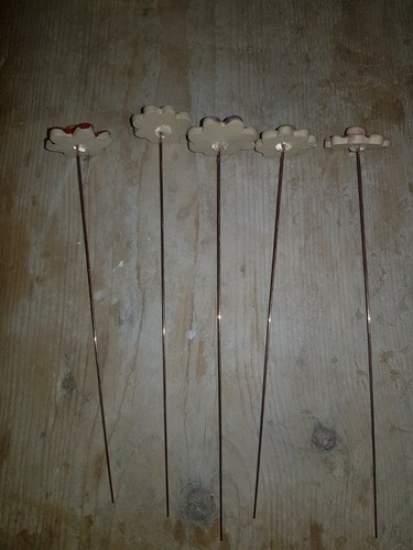 Keramik Blumen Stecker, 10 Stück für Muttertag als Geschenk Handgemacht Garten - Bild 5 von 7