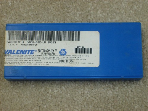 10 NUEVOS INSERTOS VALENITE VNMG 332LM SV325 - Imagen 2 de 2