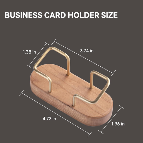 Business Card Holder for Desk, Wooden Creative Business Card Display for Desk, W - Picture 7 of 12