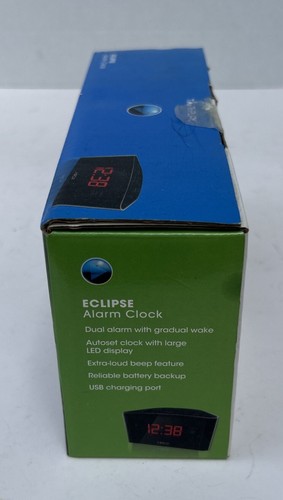 HMDX HX-8040 Sleep Digital Dual Alarm Clock USB Port Eclipse Autoset - Picture 5 of 5