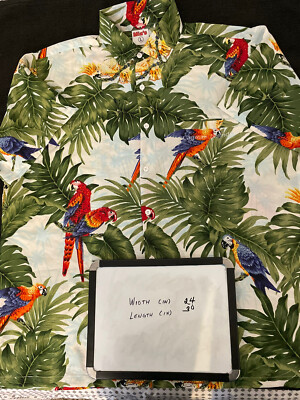 Mens Mia's Short Sleeve Button Up Hawaiian Shirt Grand Cayman Size L