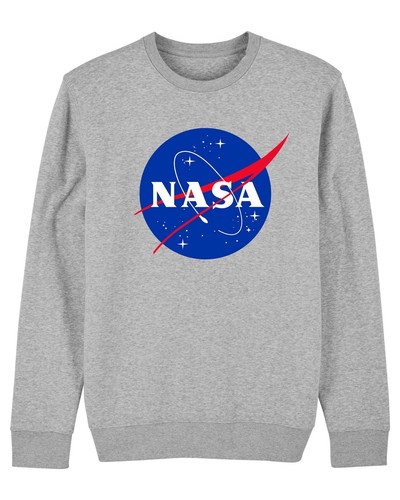 Kids Unisex Nasa Astronaut Geek Space Nerd Star Logo Grey Black Sweatshirt - Afbeelding 3 van 3