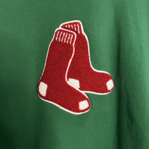 Boston Red Sox Hoodie Mens M Green Majestic Logo Pullover - Picture 4 of 12