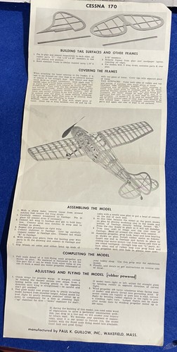 Cessna 170 balsa wood airplane model plans. READ - Picture 7 of 7