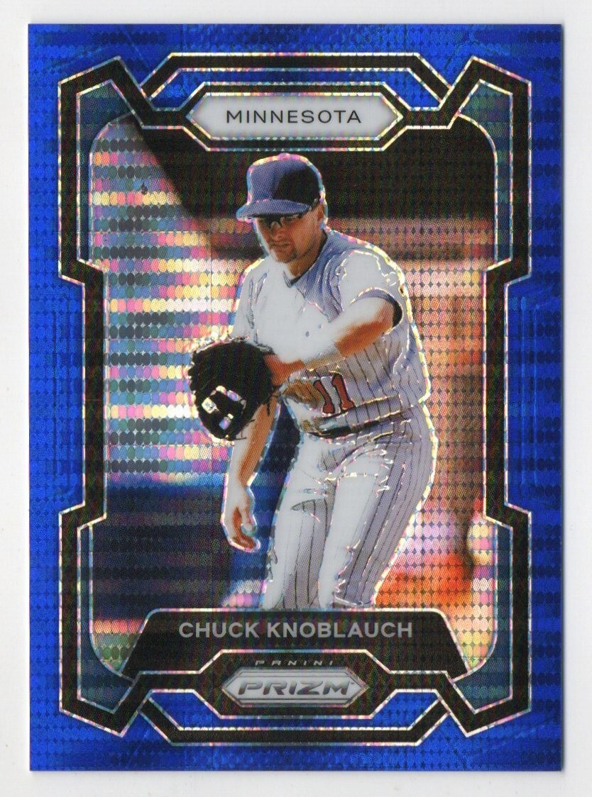 2024 Panini Prizm Baseball Chuck Knoblauch #179 Blue Pulsar 42/75 Minnesota