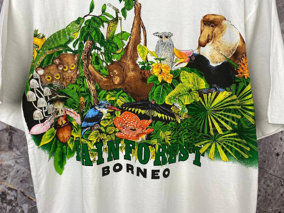 Camiseta Hombre Rainforest Borneo Animales Talla XXL Foto 4 de 4