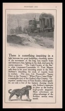 1914 Colonel Roosevelt "Jaguar Hunt On The Tanqueray" Preview Scribner Print Ad