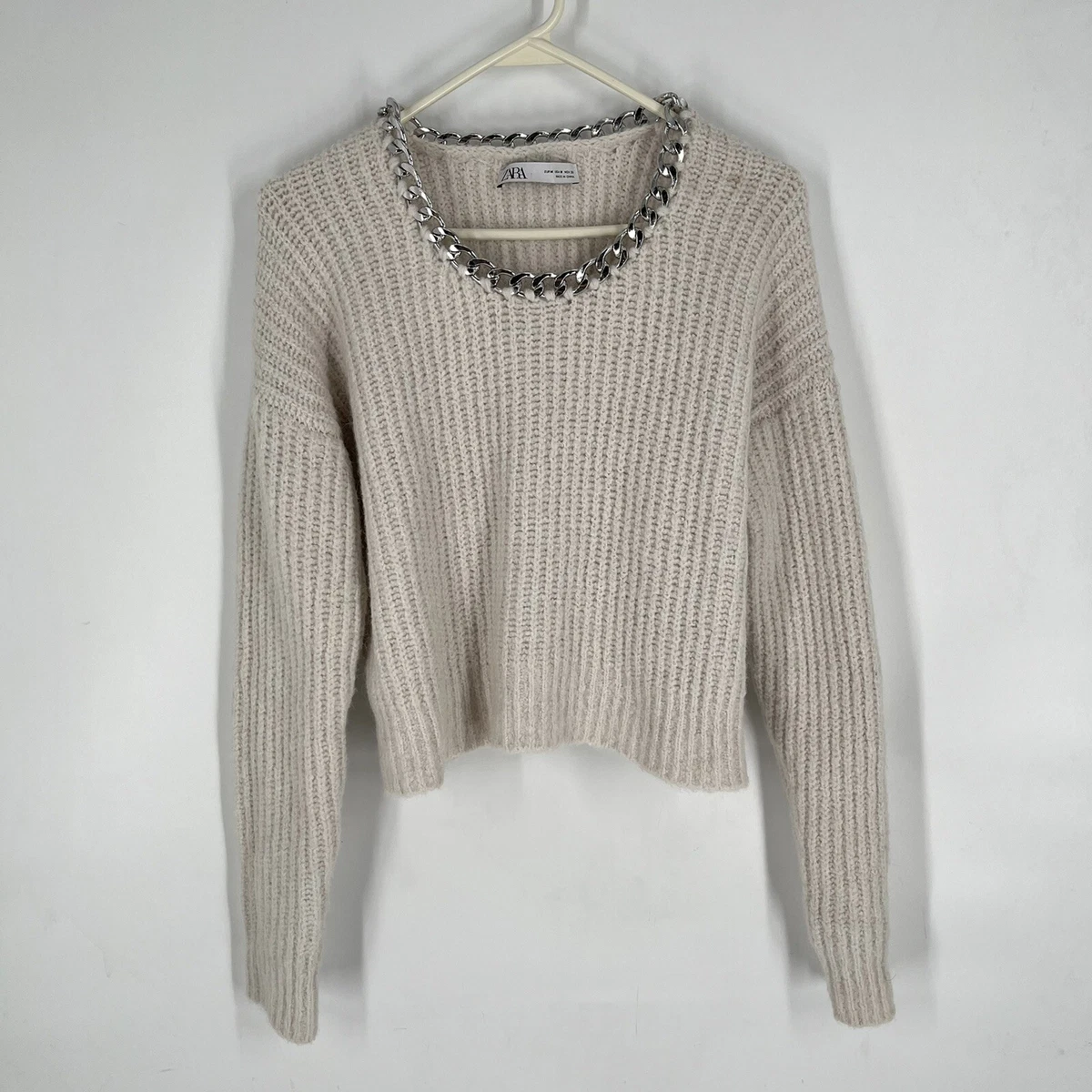Zara cream sweater top