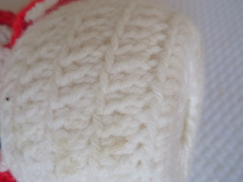 Vintage Handgefertigter gehäkelter Schneemann um Styropor Medium Hut & Schal Tischdeko 10" - Bild 5 von 5