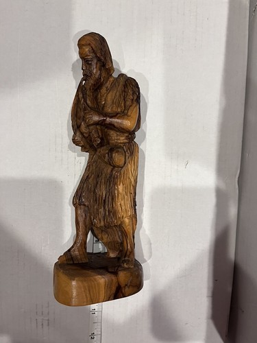 14 teilige Figur Holz Krippe handgeschnitzt Israel Kunsthandwerk antik - Bild 13 von 17