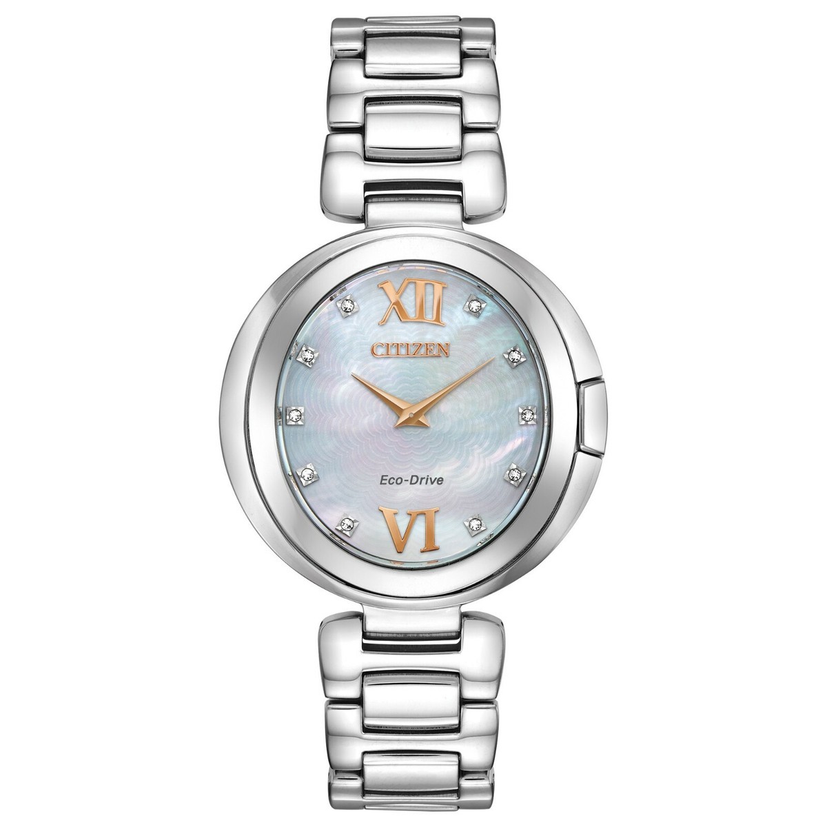 Citizen Eco-Drive Women's Diamonds Silver Stinaless Steel Watch