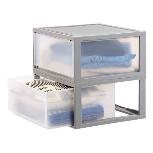 47 qt. Compact Clear Plastic Stacking Drawers - Picture 2 of 5