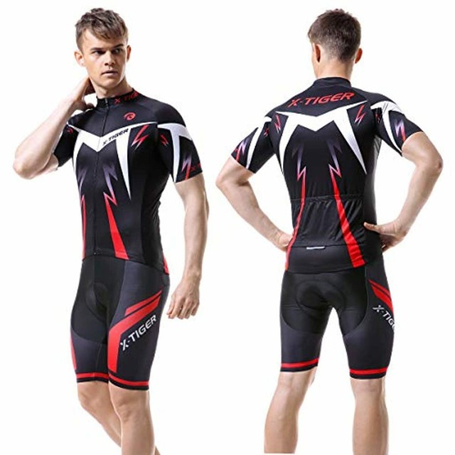 X-TIGER da Ciclismo Uomo 5D Gel Salopette Pantaloncini Corti Imbottiti Set di Abbigliamento Ciclista