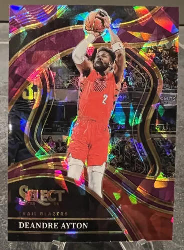 DEANDRE AYTON 2023-24 Panini Select Blazers Courtside Purple Ice Prizm #/99