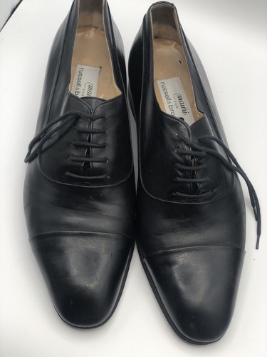 Vintage Mauri for Russell & Bromley schwarz Kappe Zehe Schnürung Oxford, Größe 9,5 - Bild 11 von 15