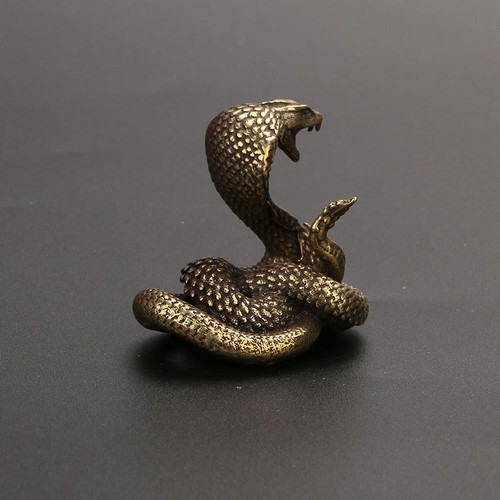Solid Brass Snake Figurine Statue House Office Decoration Animal Figurines Toys - Bild 5 von 5