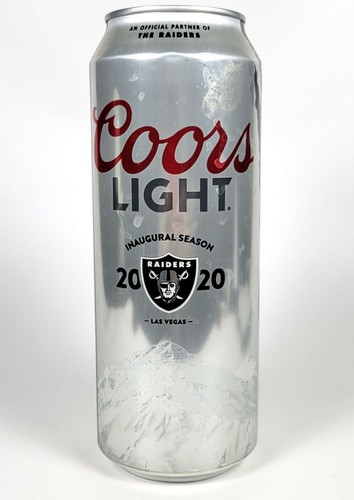 2020 Las Vegas Raiders Inaugural Season ~ Coors Light  24oz Can - Bottom Open - Picture 4 of 6