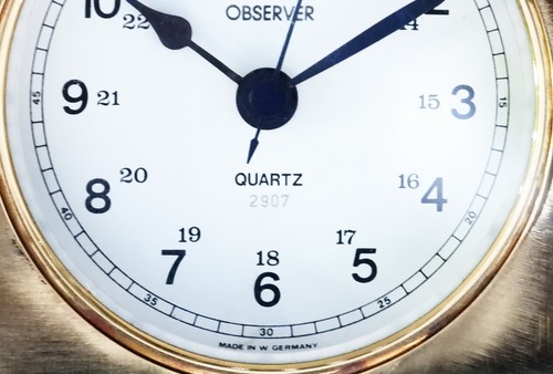 VINTAGE OBSERVER QUARTZ SHIPS BOAT MARINE CHRONOMETER DECK WATCH CLOCK - GERMANY - Picture 5 of 8
