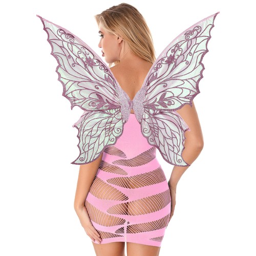 Conjunto de lápices de trajes de hadas para mujer cuello redondo bodystockings falda brillante - Imagen 39 de 78