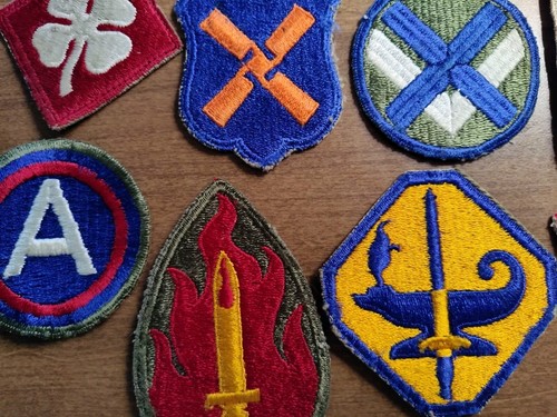 LOTTO PATCH ESERCITO USA ORIGINALI SECONDA GUERRA MONDIALE 63°, 28°, 103°, FANTERIA - Foto 3 di 9