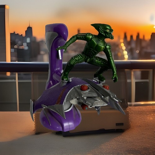 Spider-Man Electronic Battle Attack 2001 Green Goblin Glider Toy Biz FUNKTIONIERT VIDEO - Bild 14 von 15