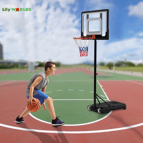 Portable Kids Adjustable Sports Basketball Hoop Backboard System Stand Outdoor - Picture 10 of 31