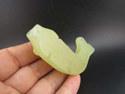 China,old jade,hongshan culture,collectibles,rare fish, pendant A241 - Picture 6 of 6