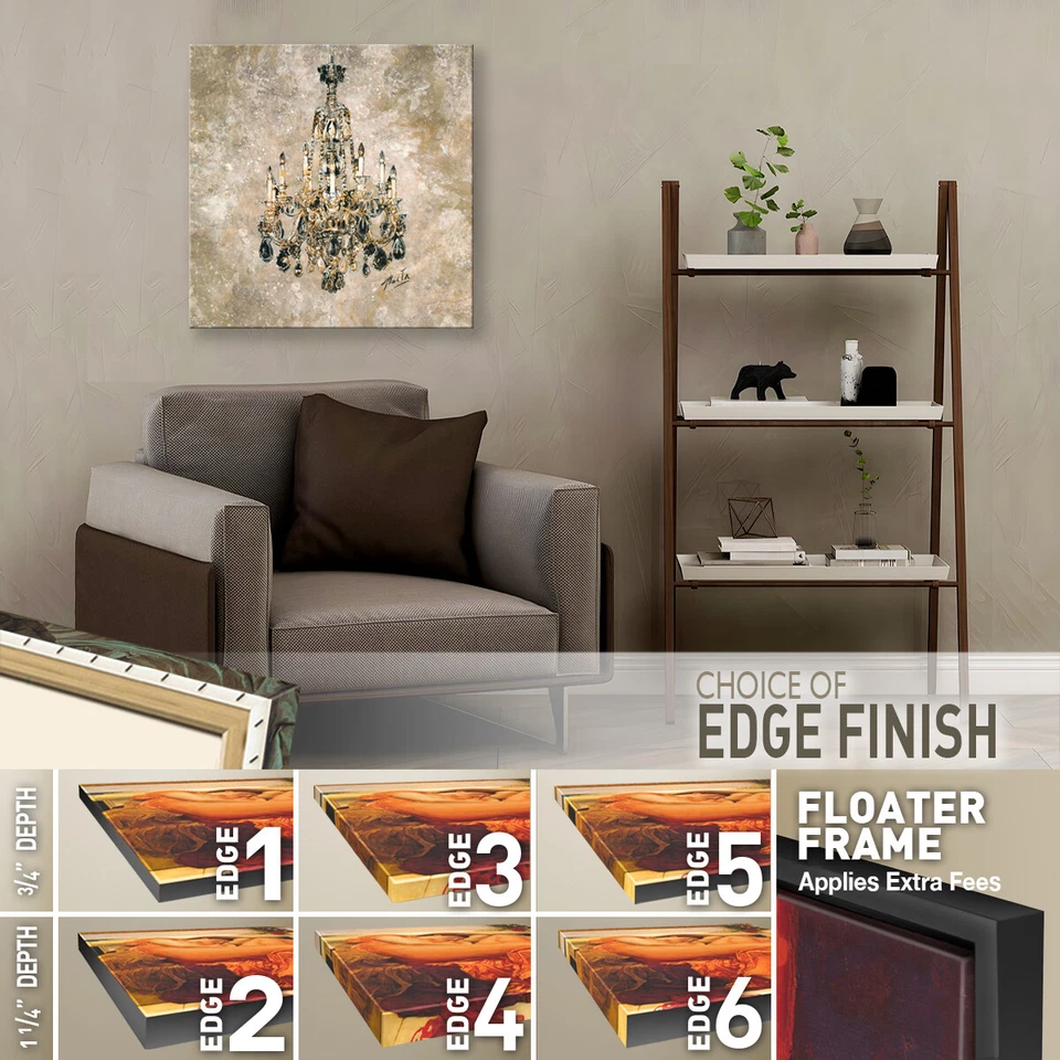 Candelabro de champanhe 27W"x27H" por MARTA WILEY -ESCOLHAS DE CRISTAL DE TETO de LONA - Imagem 2 de 4