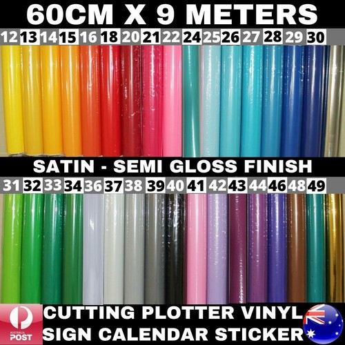 60CM X 9M VINYL STICKER ROLL WINDOW BANNER SIGN CALENDAR CUTTING CUTTER PLOTTER - Picture 27 of 55